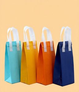 Disposable Non-woven Insulated Food Cooler Bags with Zipper Closure Portable Lunch Bags for Keep Warm - Product Image 2
