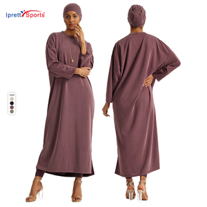 Müslüman kadınlar 3 parça spor giyim seti uzun kollu yuvarlak boyun başörtüsü mütevazı Activewear islam spor giyim spor Yoga kıyafeti - Product Image 2