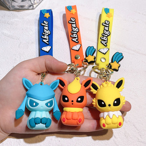 พวงกุญแจยางนิ่มลายโปเกบอล pokemonster <span class=keywords><strong>Pika</strong></span> และ eevee 9 3D วิวัฒนาการ pokeball - Product Image 3