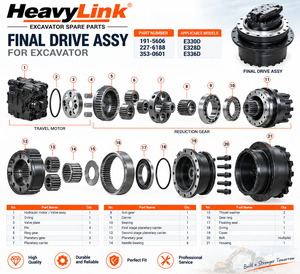 Conjunto de Transmisión Final para Excavadora HeavyLink, Repuesto para E330D E328D E336D, 191-5606 227-6188 353-0601 - Product Image 3
