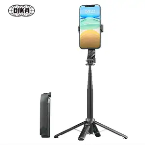 Stand bluetooth nirkabel, tongkat selfie tiang teleskopik panjang dengan remote control untuk ponsel dan lampu