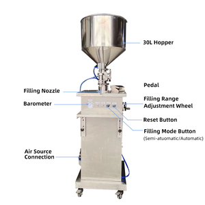 Stainless Steel Cream Filling Machine Standing Volume <strong>Preset</strong> Single Head Liquid Body Lotion Butter Dispenser Packaging Machines - Product Image 6