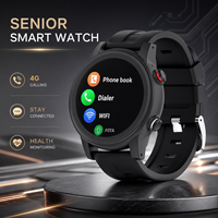 Smartwatch 4G GPS per Anziani con Chiamata di Emergenza SOS, Monitoraggio della Salute, Frequenza Cardiaca, Pressione Sanguigna e Temperatura
