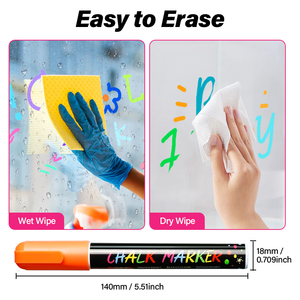 Trong Kho Màu Sắc Sống Động Lỏng <span class=keywords><strong>Chalk</strong></span> Đánh Dấu Cho Giáng Sinh Halloween Cửa Sổ Trang Trí Phát Sáng Trong Bóng Tối Thủy Tinh Bút - Product Image 3