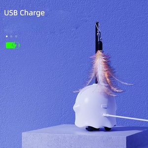 ของเล่นแมวแบบอินเทอร์แอคทีฟ รูปผี สำหรับแมวเลี้ยงในบ้าน ชาร์จ <span class=keywords><strong>USB</strong></span> ได้ กระตุ้นการเคลื่อนไหว ของเล่นแมวไฟฟ้า - Product Image 4