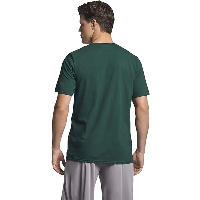 Tiktok 공급 업체 사용자 정의 US 사이즈 60% 면 40% 폴리에스터 남성용 승무원 티셔츠 운동 남성용 d-power 면 혼방 티셔츠