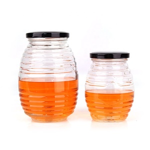 Botella de cristal transparente con forma de panal, tarro de miel con tapa de metal, 70ml, 180ml, 380ml, 730ml, gran oferta - Product Image 5