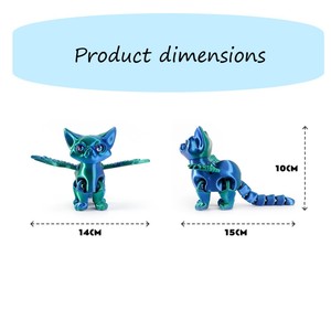 Gato Ángel Demonio Impreso en 3D al por Mayor con Articulaciones Móviles, Lindos Juguetes de Escritorio y Decoraciones Modernas para Fiestas de Halloween - Product Image 2