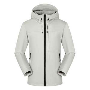 Veste d'extérieur unisexe tendance, coupe-vent, imperméable, respirante, légère, avec capuche, broderie personnalisée, idéale pour la randonnée - Product Image 1