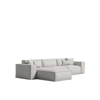 ATUNUS Ensemble de canapés nordiques modernes pour hôtel, canapé combiné en forme de L pour coin salon, canapé modulable de luxe en tissu