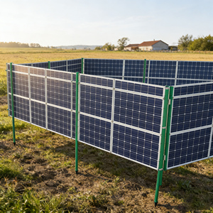 Panel de Malla de Alambre Soldada Curvada y Recubierta de Acero Galvanizado en Caliente de Alta Calidad para Sistema de Montaje Solar - Product Image 1