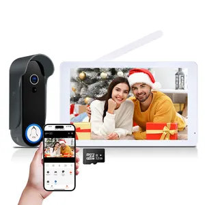 Tuya không dây thông minh video cửa điện thoại với 8 inch Màn hình Màn hình Video Door chuông máy ảnh