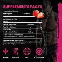 Gummies de créatine monohydrate 5g à marque privée OEM/ODM – Suppléments pré-entraînement pour adultes