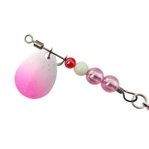 Leurre rotatif Huashengda 1,6 gramme, rose, en forme de goutte d'eau, pour la pêche au bar en eau douce - Product Image 1