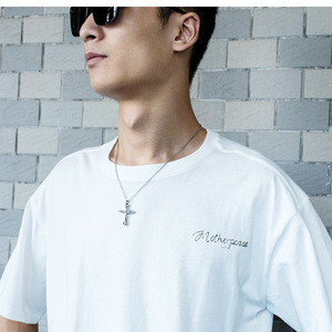 Collar de urna de alas de Ángel para cenizas, recuerdo de Cruz de acero inoxidable, cremación conmemorativa para madre e hijo - Product Image 4