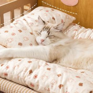 Lit de luxe surélevé pour animaux de compagnie, lit de camp extérieur surélevé avec planche en bois et escalier intégré, mobilier moderne pour animaux, griffoir en sisal - Product Image 5