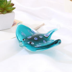 Puramente hecho a mano soplado <span class=keywords><strong>de</strong></span> vidrio coloreado estrella <span class=keywords><strong>de</strong></span> mar Ray Fish Crafts Venta caliente para <span class=keywords><strong>Amazon</strong></span> Cross-Border Ocean Ornaments Christmas Ball - Product Image 2