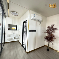 Mini-maison capsule conteneur extensible moderne de Chine, 20 pieds, en panneaux sandwich modulaires en acier, installation rapide pour atelier et centre commercial