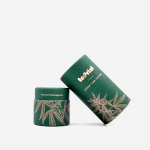 Biodegradable Round Cardboard Kraft Box Paper Tube For Essential Oil 30Ml Bottle Packaging