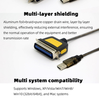 Kabel data printer pin CN36 pin antik kabel cetak 1284 kualitas tinggi USB ke USB paralel
