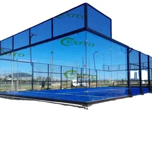 Cheap to 2023 WPT standart Cancha De Padel kürek tenis kortu tam panoramik mahkeme Cancha de padel ile ucuz fiyat