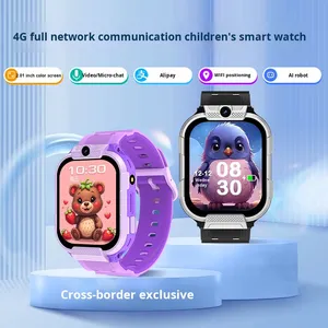 Nouvelle Montre Connectée Carrée TFT 2025 pour Enfants avec Fonction d'Appel 4G, Appareil Électronique Numérique, Emplacement pour Carte, Bracelet en Silicone - Product Image 2