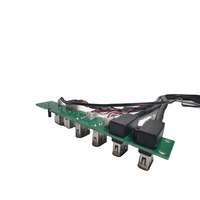 Conectores del Panel Frontal de la Carcasa del Ordenador con USB 2.0/3.0, Audio HD, Botón de Encendido, Material de PVC, Blindaje de Lámina, 12 Meses de Garantía