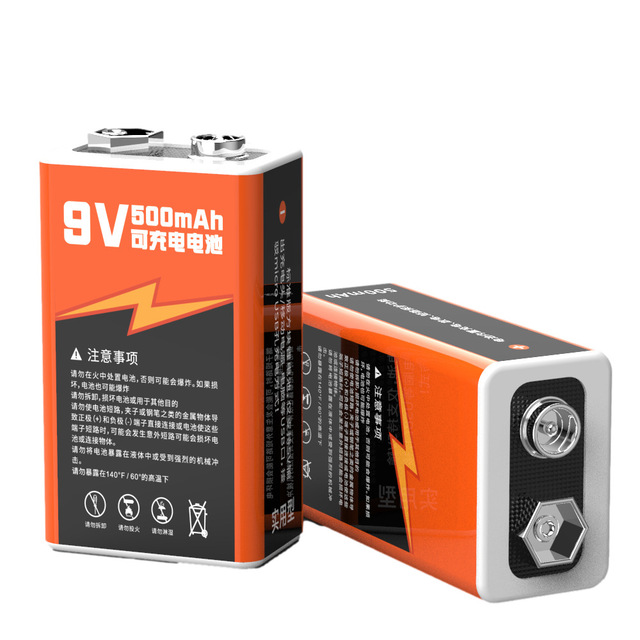 9 Volt Li-ion Rechargeable Battery Lithium Ion 9v Rechargeable Batteries 9V Battery for Multimeter