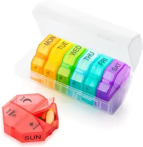 Monthly 4 Times A Day Big Pill Box With 28 Compartments