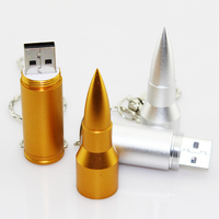 Desain terbaru peluru Mental Pendrive Desain Kreatif 1GB 2GB 4GB 8GB 16GB 32GB 64GB 128GB kustom Logo USB Flash Drive