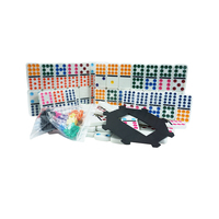 Ensemble de jeu de train mexicain personnalisé double 12 dominos, points colorés de 8mm d'épaisseur dans une boîte en fer blanc pour un jeu de table amusant