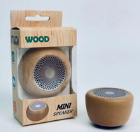 Haut-parleur rétro en bois VT - Système audio portable en bois massif - Cadeau créatif audio - Mini caisson de basses