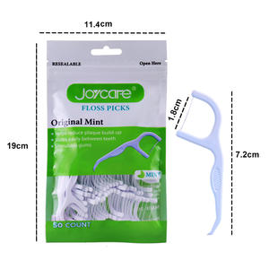 Cure-dents jetable de marque privée 50 pièces/sac choix de fil dentaire avec saveur de menthe pour les soins dentaires - Product Image 4