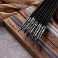 Ensemble de pinceaux à ongles en silicone, 5 formes, fournitures de manucure personnalisables pour salon de manucure, design de sculpture en dégradé 3D