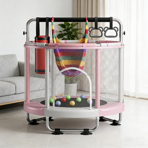 <span class=keywords><strong>Trampoline</strong></span> d'exercice portable multifonctionnel et durable Zoshine pour enfants en bas âge, 55 pouces, avec filet de protection souple et barre simple, pour usage domestique - Product Image 1
