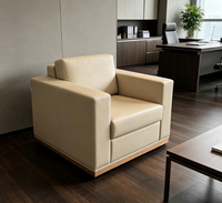 Ensemble de canapés modulaires Chesterfield de bureau en cuir synthétique moderne de luxe