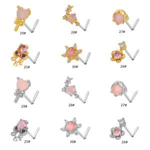 Lindo Simple <span class=keywords><strong>Piercing</strong></span> Moda Joyería Fábrica Venta al por mayor Animal Nueva Nariz Stud Personalidad Pulpo Nariz Studs Para Mujeres - Product Image 5