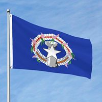Drapeau national des îles des Maréennes du Nord en polyester 3x5 pieds, idéal pour la décoration extérieure - Vente en gros, Nouveauté