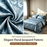 Draps de lit d'hôtel en polyester tissé jacquard brocart, teints, respirants, légers et durables, pour la décoration intérieure, vente en gros d'usine