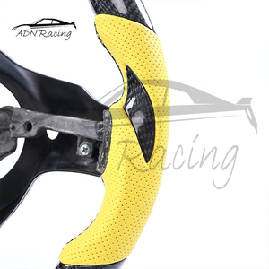 Volant de voiture en cuir jaune en fibre de carbone personnalisé 2003-2010 pour <span class=keywords><strong>Dodge</strong></span> <span class=keywords><strong>Viper</strong></span> <span class=keywords><strong>SRT</strong></span> SRT10 - Product Image 4