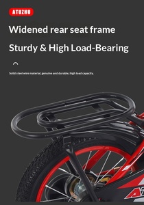 Bicicleta de Pedales <span class=keywords><strong>para</strong></span> Niños con Doble Freno en V, Cuadro de Acero, Ruedas de Entrenamiento <span class=keywords><strong>para</strong></span> Niños y <span class=keywords><strong>Niñas</strong></span> de 3 a 12 Años, Ruedas Ajustables de 14-18 Pulgadas, Segura y Estable - Product Image 5