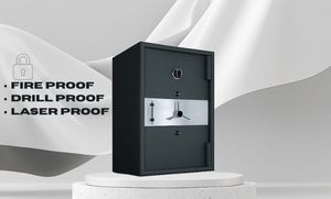 Heavy Duty Industrial Steel Bank Vault Locker for Home With High Security Combination Mechanism Lock System <b>Fire</b> Saf - Product Image 2