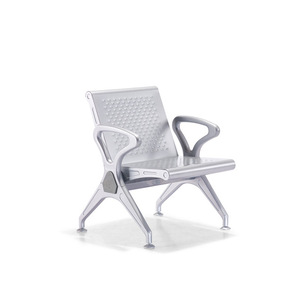 Sillas de espera Yu Min de 4 plazas, color plateado brillante, con pasamanos, para hospitales al aire libre y otros usos. - Product Image 2