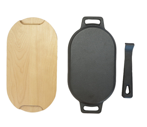 Sartén Ovalada de Hierro Fundido Pre-Sazonada con Asas de Hierro Fundido, Apta para Alimentos, Ideal para Asar y Saltear Verduras - Product Image 4
