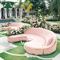 Juego de muebles de salón de boda sofá de terciopelo de salón de lujo para eventos