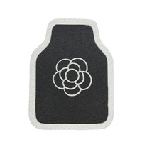 Tapis de voiture en soie de camélia SinglePiece Tapis en caoutchouc anti-salissure universel Décoration de pied arrière avec matériau en latex