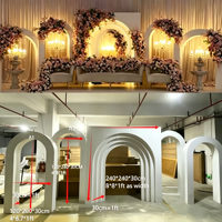 Arche de décoration de mariage de haute qualité toile de fond mur scène de mariage 3d arc de mariage blanc multicouche