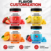 Gummies de créatine à marque privée OEM 5000mg avec BCAA, Taurine, L-Carnitine, Nutrition Sportive, 120 Gummies