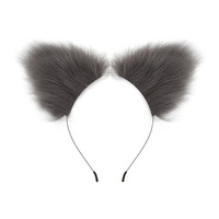 Bandeau d'oreille de chat en peluche de couleur unie mignon Accessoire de jeu de rôle Bijou de tête Jouet érotique BDSM