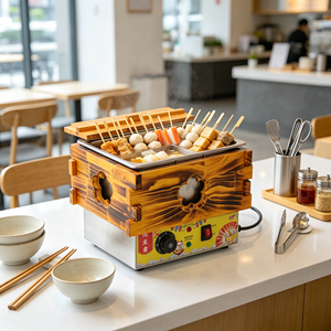 Offre Spéciale : Machine de Cuisson Électrique Multi-Grilles pour Oden, en Acier Inoxydable, avec Température Constante, pour la Préparation de Snacks (Bois) - Product Image 1